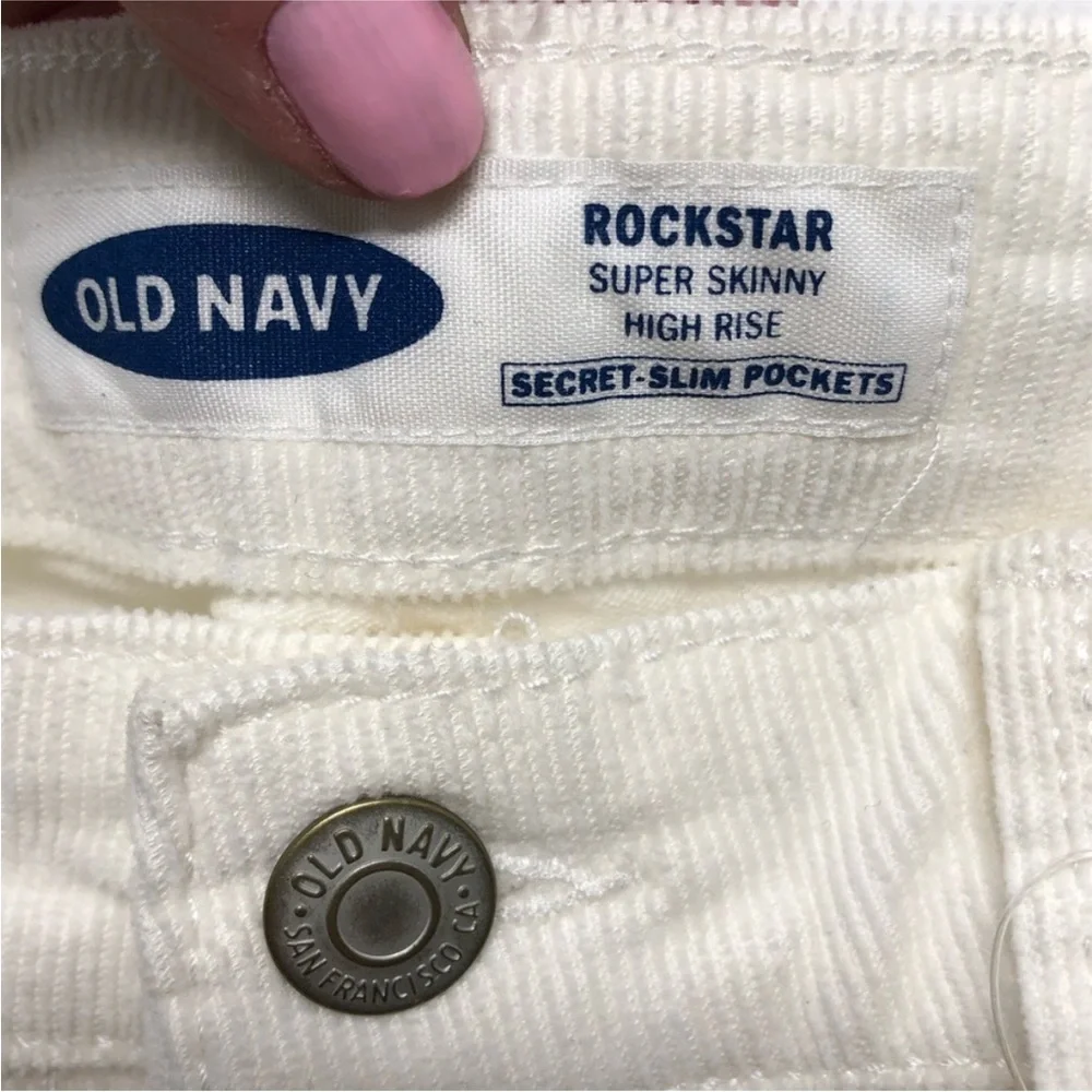Old Navy Cream Rockstar Super Skinny Jeans - Picture 1 of 2